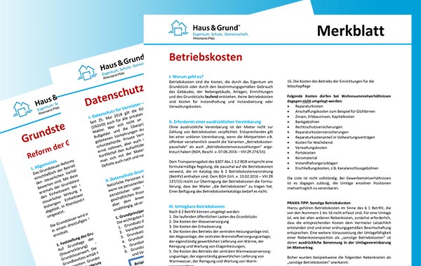 Geballtes Wissen für private Eigentümer und Vermieter: 75 Merkblätter ...